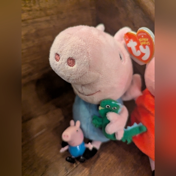 Peppa Pig Toy Lot Ty George Plush & Peppa Pig Toy With 2 Miniatures - Picture 4 of 6